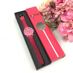 Lorne Pink Rubber Watch